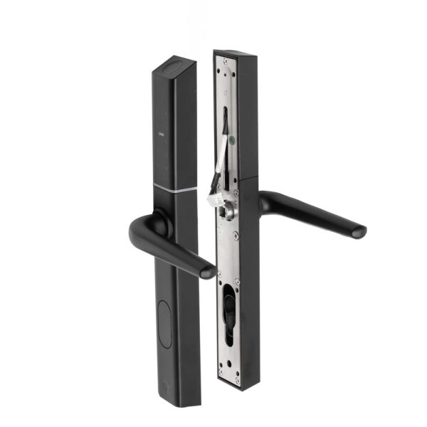 Klamka elektroniczna PSG COLIBRI - czarna, regulowany rozstaw, Bluetooth, Wi-Fi, Smart Life (Tuya)