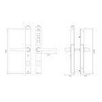 Klamka elektroniczna PSG COLIBRI - czarna, regulowany rozstaw, Bluetooth, Wi-Fi, Smart Life (Tuya) - obrazek 14