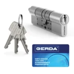 Zestaw inteligentny zamek Tedee Lock GO2 (aluminium) grafitowy z czarnym przyciskiem + Tedee Bridge Wi-Fi + wkładka modułowa SLR 30-61/37-68 mm (typ C) - obrazek 6