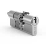 Zestaw inteligentny zamek Tedee Lock GO2 (aluminium) srebrny z białym przyciskiem + wkładka Gerda SLR SLR 30-61/30 mm z zębatką (typ B) - obrazek 6