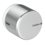 Zestaw inteligentny zamek Tedee Lock GO2 (aluminium) srebrny z białym przyciskiem + Tedee Bridge Wi-Fi + wkładka modułowa SLR 30-61/37-68 mm z zębatką (typ D) + biała klawiatura Tedee 2.0 TKV2.0 PRO - obrazek 2