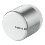 Zestaw inteligentny zamek Tedee Lock GO2 (aluminium) srebrny z białym przyciskiem + Tedee Bridge Wi-Fi + wkładka modułowa SLR 30-61/30 mm (typ C) + biała klawiatura Tedee 2.0 TKV2.0 PRO - obrazek 2