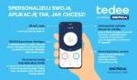 Zestaw inteligentny zamek Tedee Lock GO2 (aluminium) srebrny z białym przyciskiem + Tedee Bridge Wi-Fi + wkładka modułowa SLR 30-61/37-68 mm z zębatką (typ D) + biała klawiatura Tedee 2.0 TKV2.0 PRO - obrazek 11