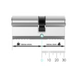 Zestaw inteligentny zamek Tedee Lock GO2 (aluminium) srebrny z białym przyciskiem + wkładka Gerda SLR 30-61/30 mm (typ A) - obrazek 12